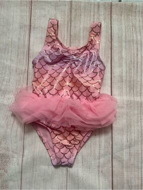 Wonder Nation 3T Pink Mermaid Swimsuit Tutu